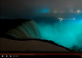 14th Prostate Cancer Awareness Observance Day February 2nd, 2022. Niagara Falls Illumination in Blue