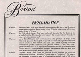 Boston Proclamation Award