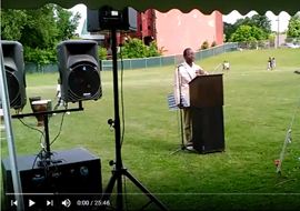 Kevin Byrd speaks at JUNETEENTH Celebration in Binghamton New York